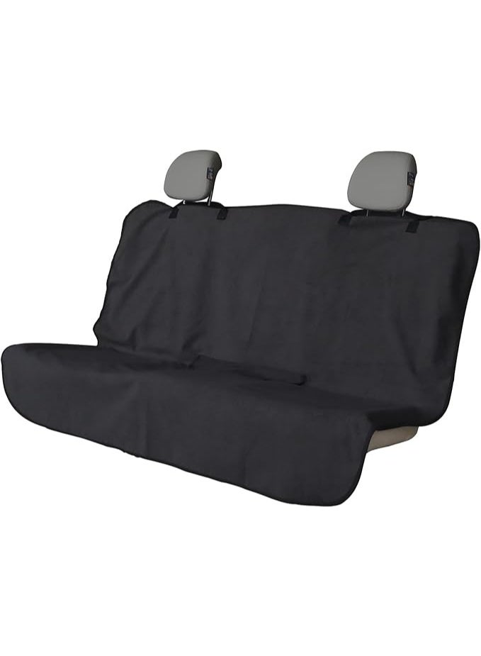 Back Seat Cover for Car Trucks Van SUV,Waterproof Rear Bench Towel Seat Covers for Dogs and Kids,Automotive Backseat Protector (Black) - Image 1
